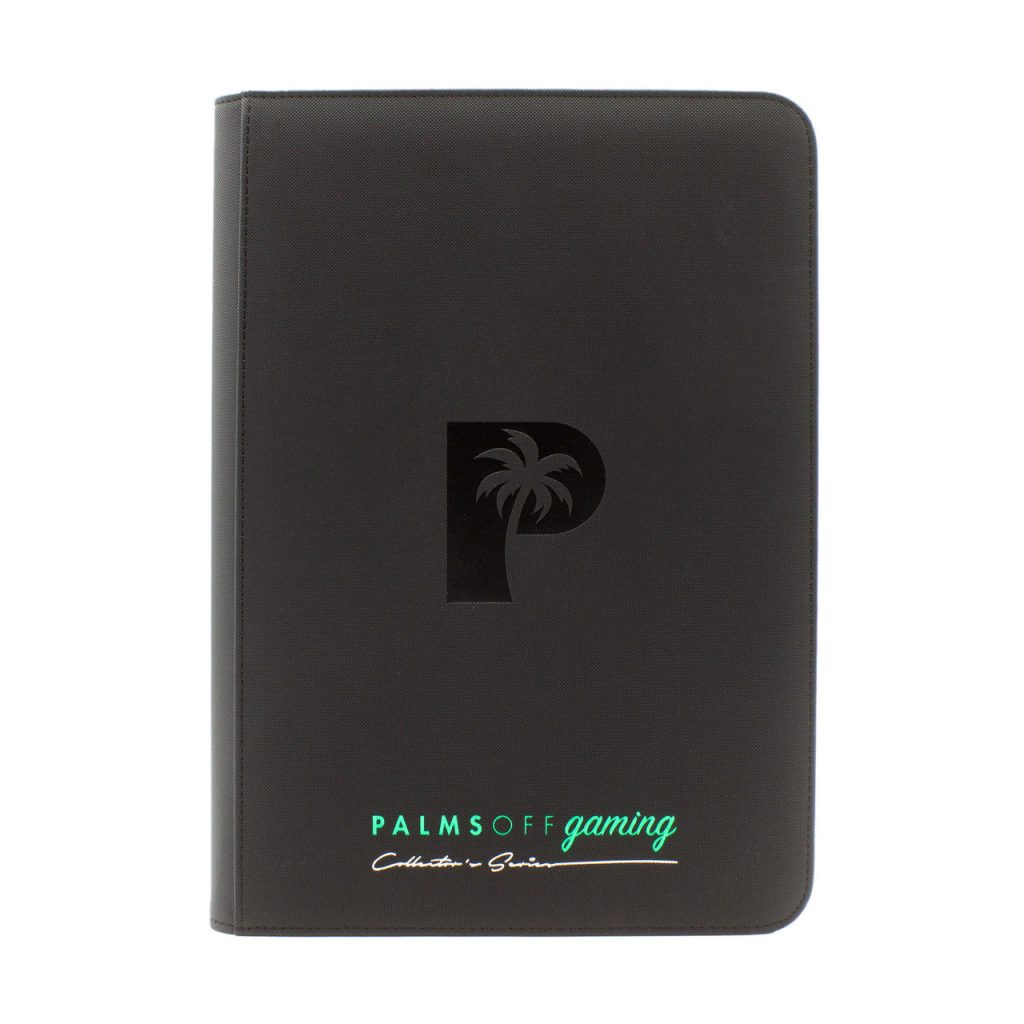 Palms Off Gaming Collector’s Series 9 Pocket Zip Trading Card Binder – BLACK
