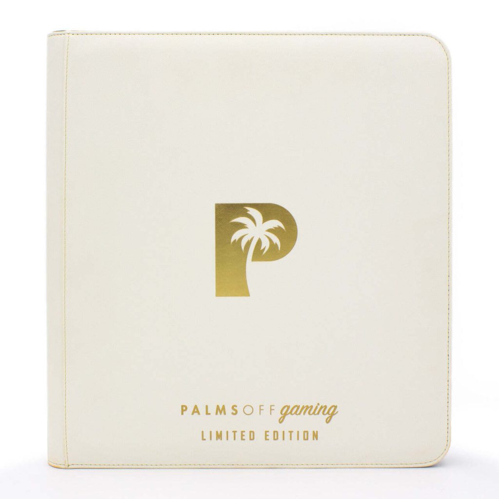 LIMITED EDITION White &Gold 12 Pocket Zip Trading Card Binder