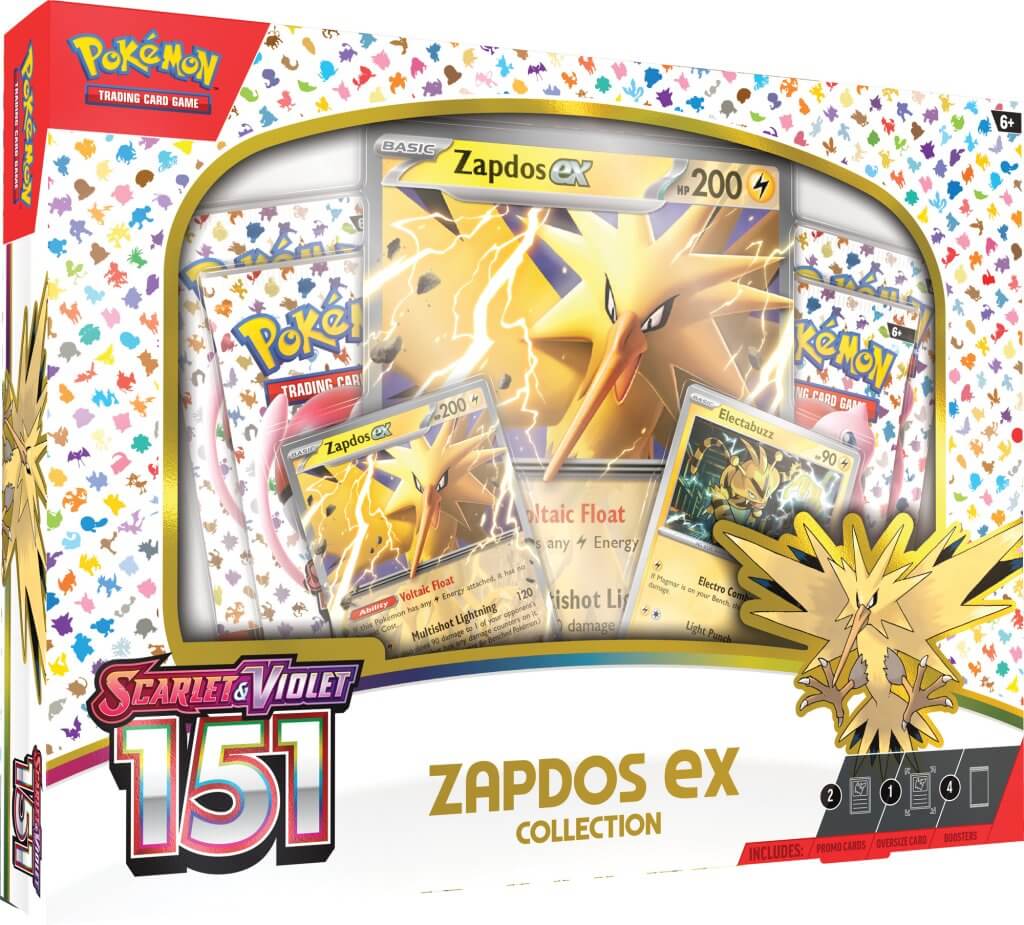 Pokemon TCG: Scarlet & Violet – 151 – Zapdos EX Collection Box