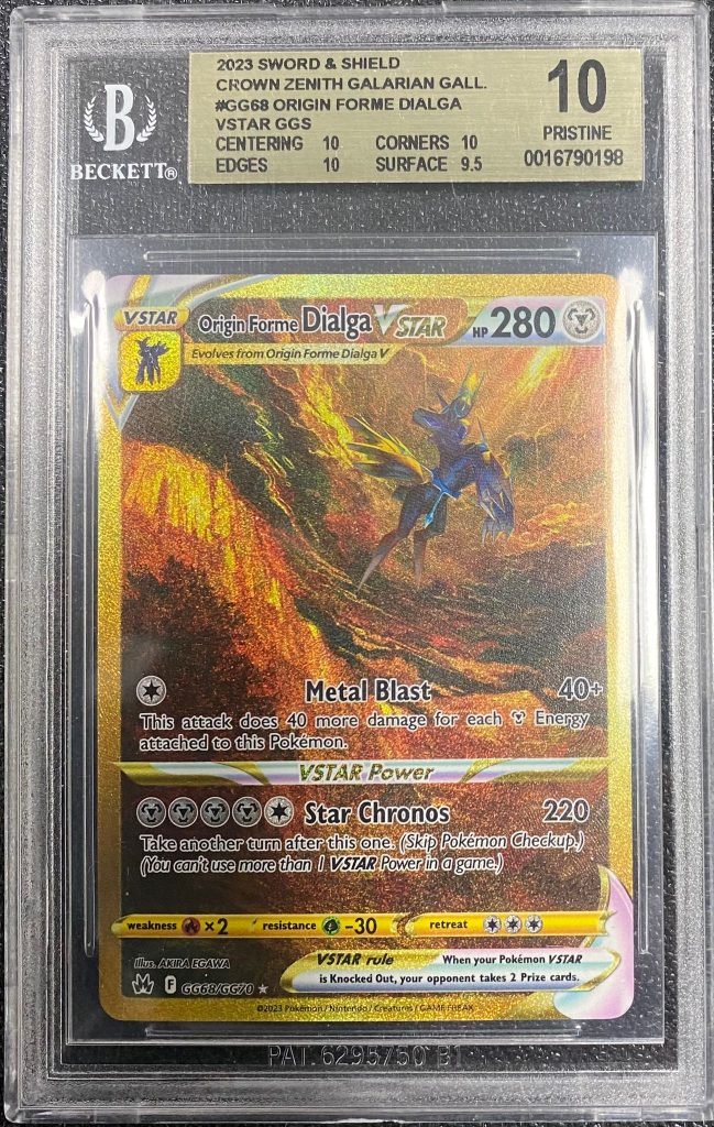 BGS PRISTINE 10 : Pokemon TCG Origin Forme Dialga VSTAR – GG68/GG70 – Crown Zenith