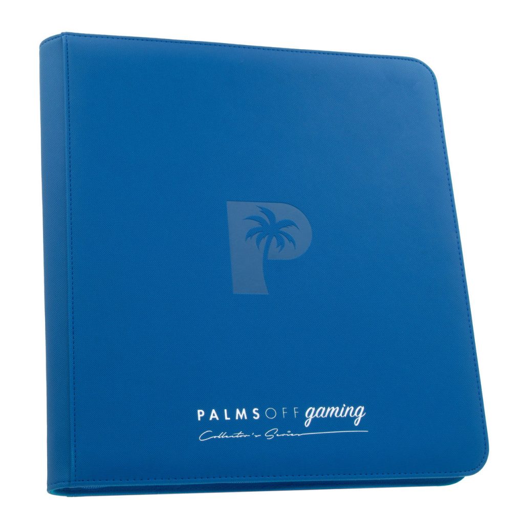 Palms Off Gaming: Collector’s Series 12 Pocket Zip Trading Card Binder – Blue