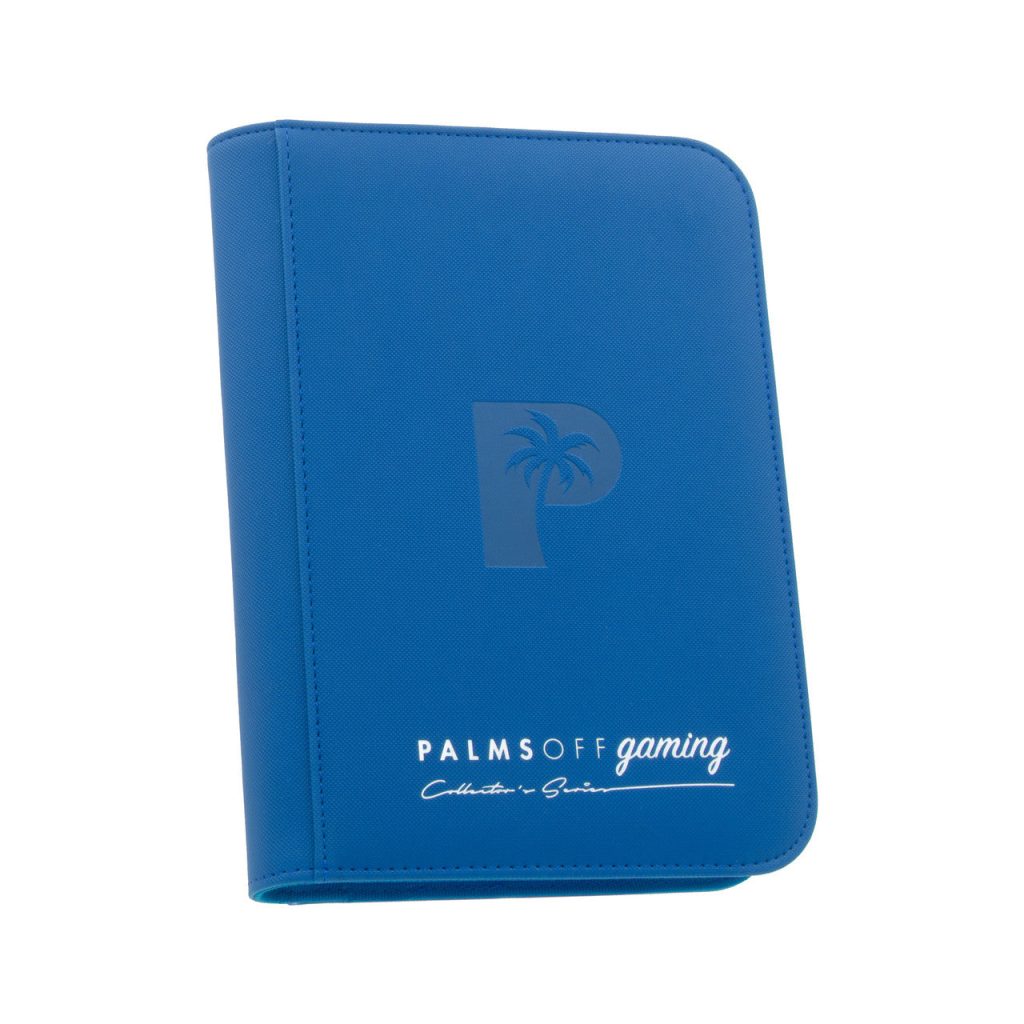 Palms Off Gaming : Collector’s Series 4 Pocket Zip Trading Card Binder – BLUE