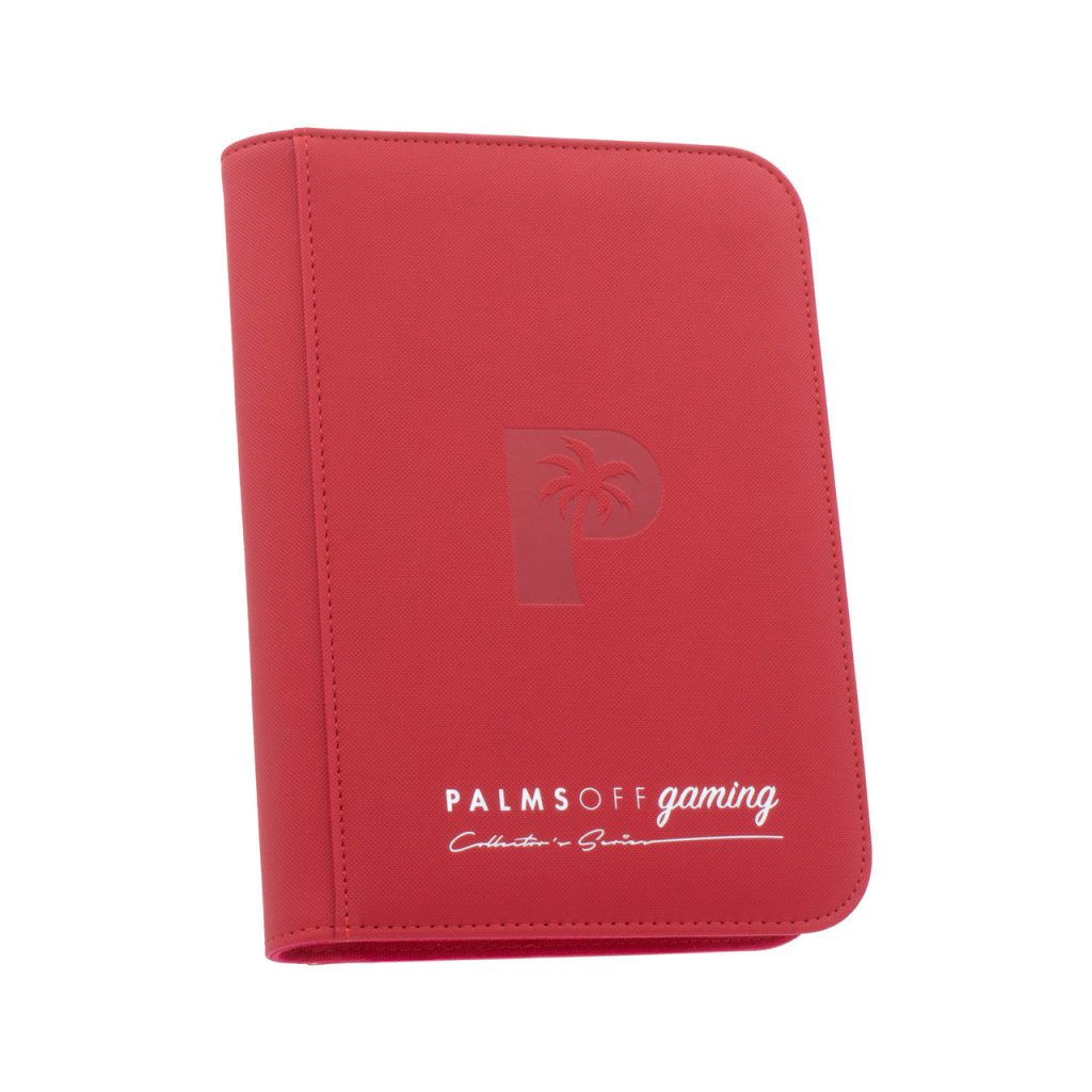 Palms Off Gaming : Collector’s Series 4 Pocket Zip Trading Card Binder – RED