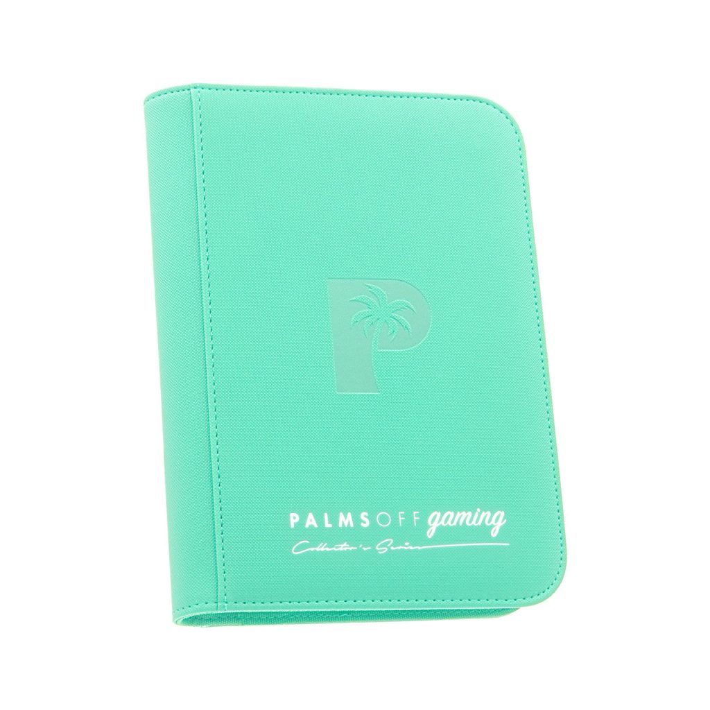 Palms Off Gaming : Collector’s Series 4 Pocket Zip Trading Card Binder – TURQUOISE