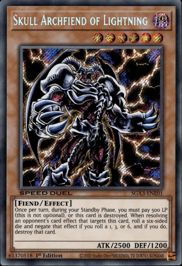 Yu-Gi-Oh! Skull Archifiend Of Lightning 1st Edition SGX#-ENE01 Secret Rare Speed Duel