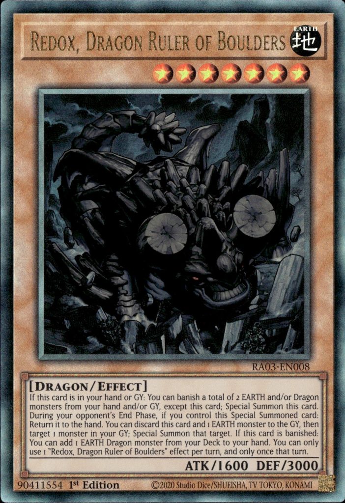 Yu-Gi-Oh! Redox, Dragon Ruler Of Boulders 1st Edition RA03-EN008 Collectors Rare