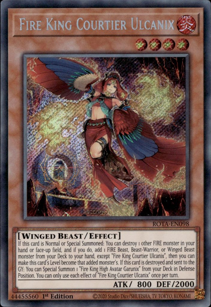 Yu-Gi-Oh! Fire King Courtier Ulcanix 1st Edition TOTA-EN098 Secret Rare