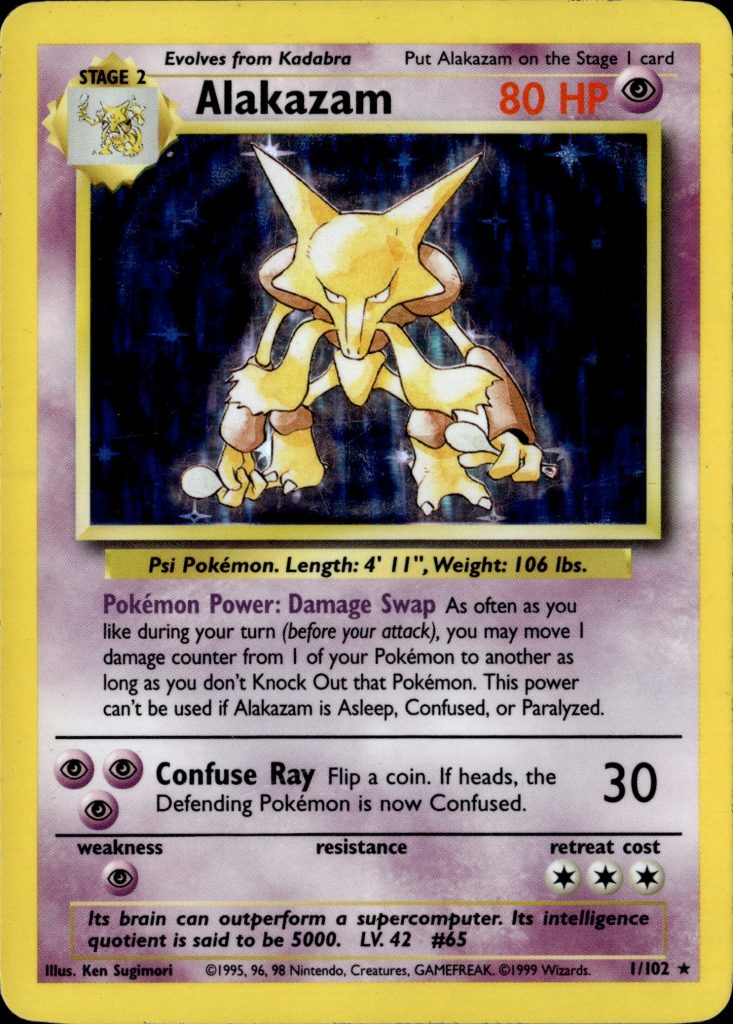 Alakazam Holo 1/102 [Base Set Unlimited]