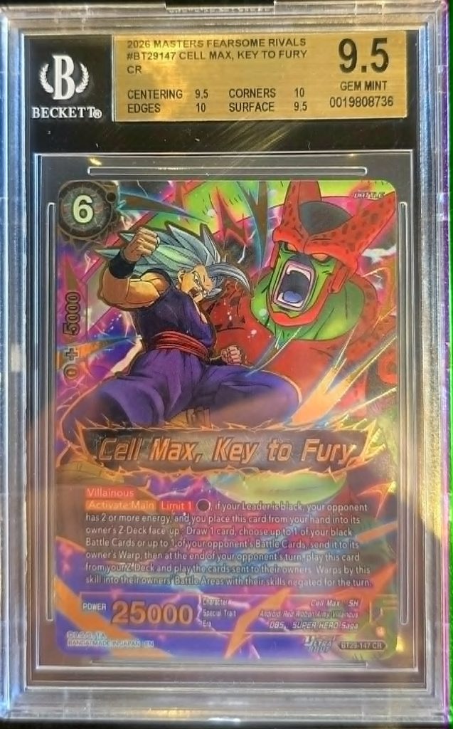 2026 Dragon Ball Super Cell Max, Key to Fury Gem Mint 9.5 Beckett