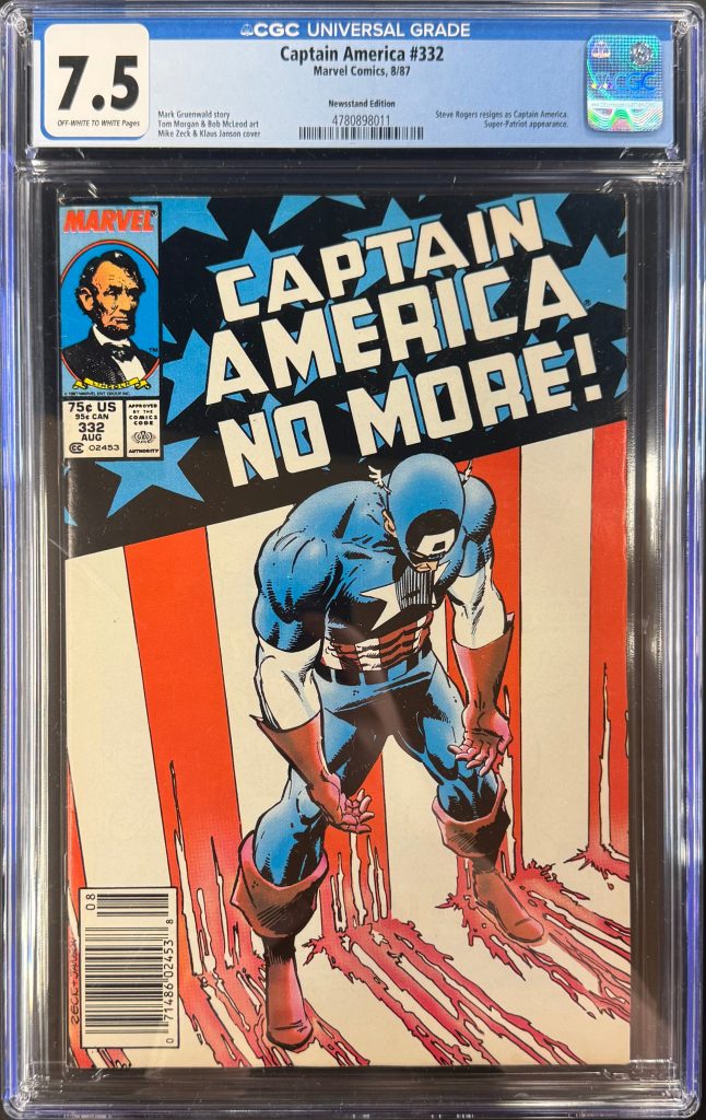 Capitain America #332 8/87 CGC 7.5