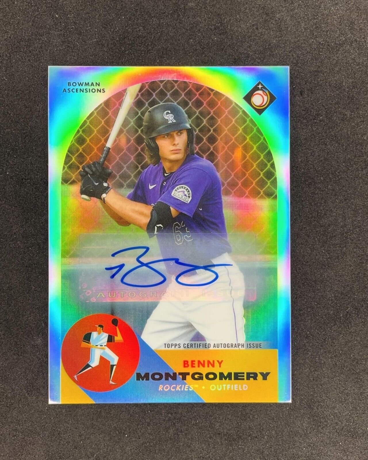 2022-Bowman-Chrome-Benny-Montgomery-Bowman-Ascensions-Auto-100-CASE-HIT-Rockies-315236447570