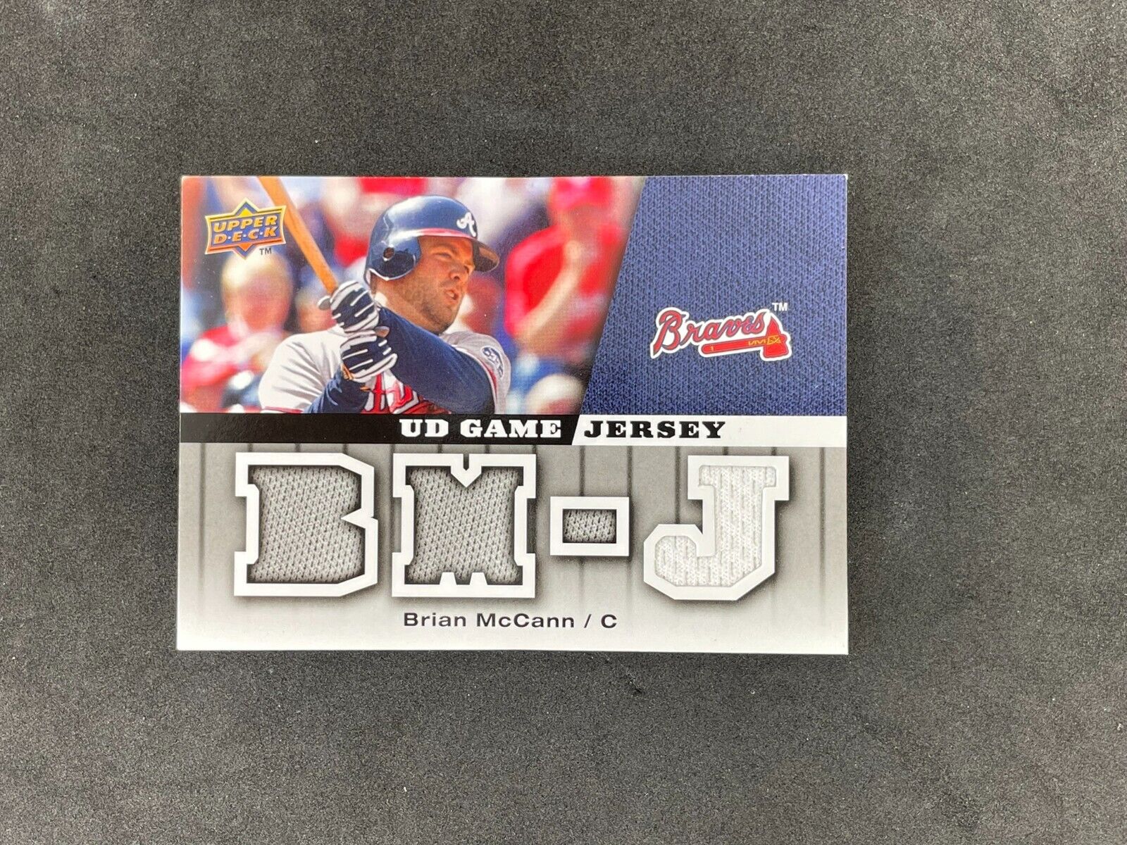 2009-Upper-Deck-Series-1-Brian-McCann-UD-Game-Jersey-GJ-BM-Atlanta-Braves-315386652544