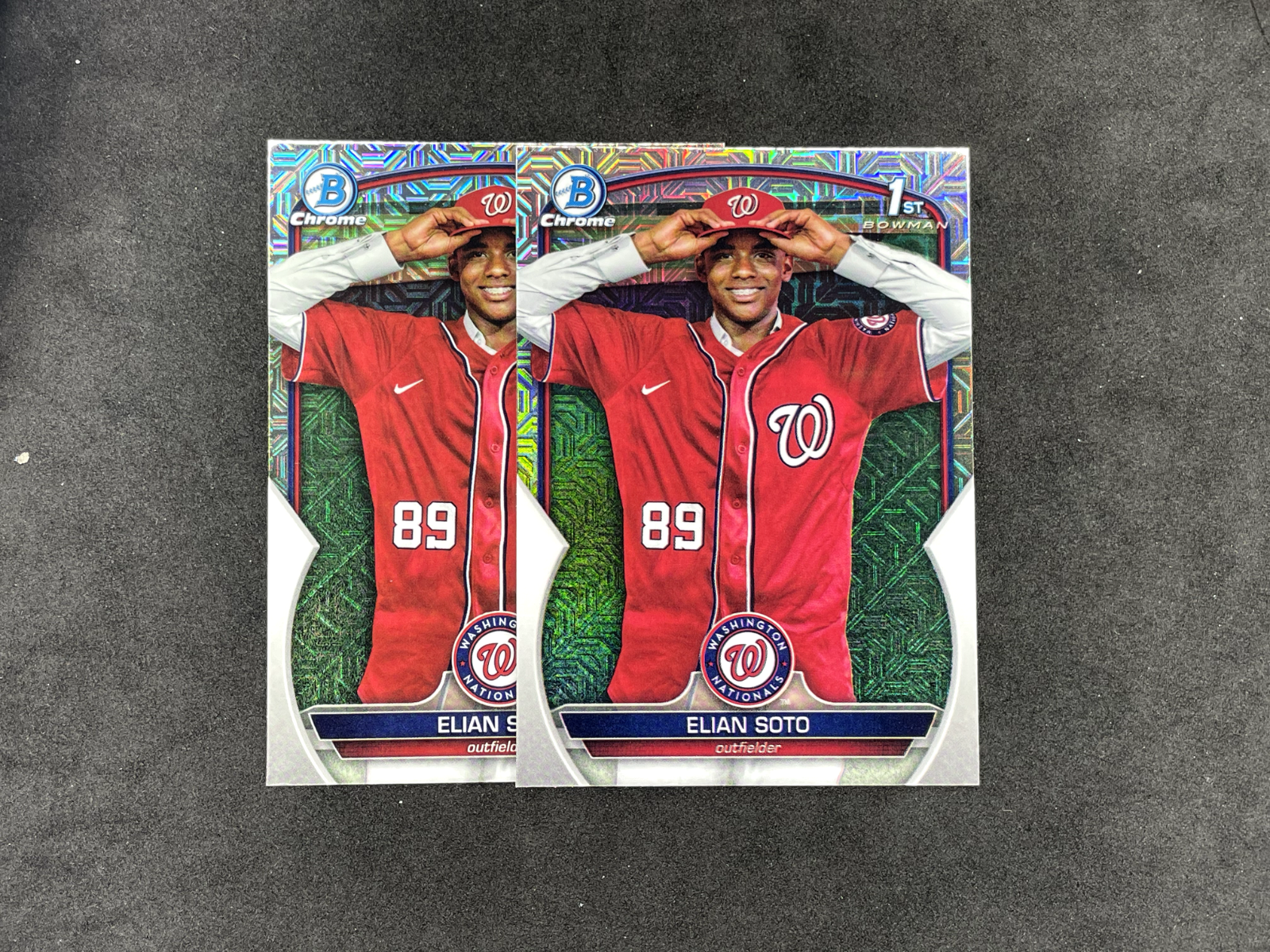 2023-Bowman-Chrome-Prospect-Elian-Soto-1st-Bowman-Asia-Refractor-Lot-x2-National-315265128605