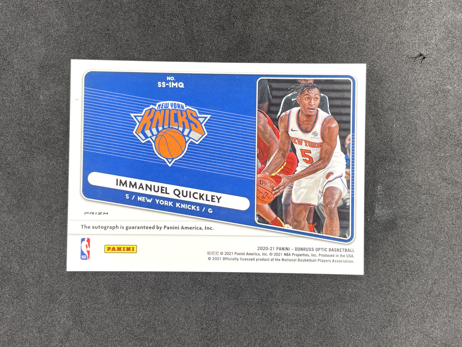 2020-21-Panini-Donruss-Optic-Immanuel-Quickley-Rookie-Auto-Green-Wave-Knicks-315362366307-2
