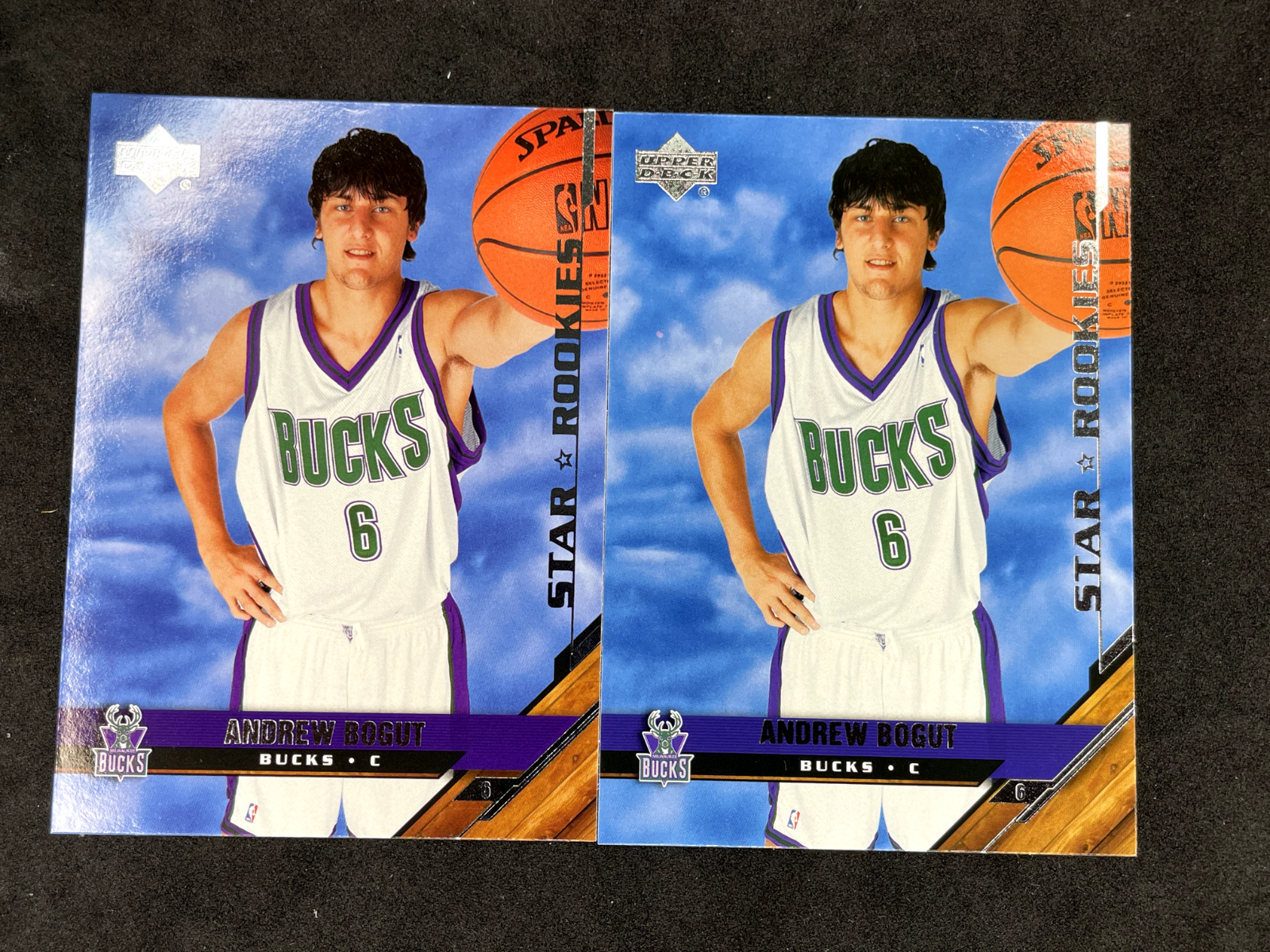 2005-06-Upper-Deck-Andrew-Bogut-Star-Rookies-Lot-of-2-228-Milwaukee-Bucks-315182941468