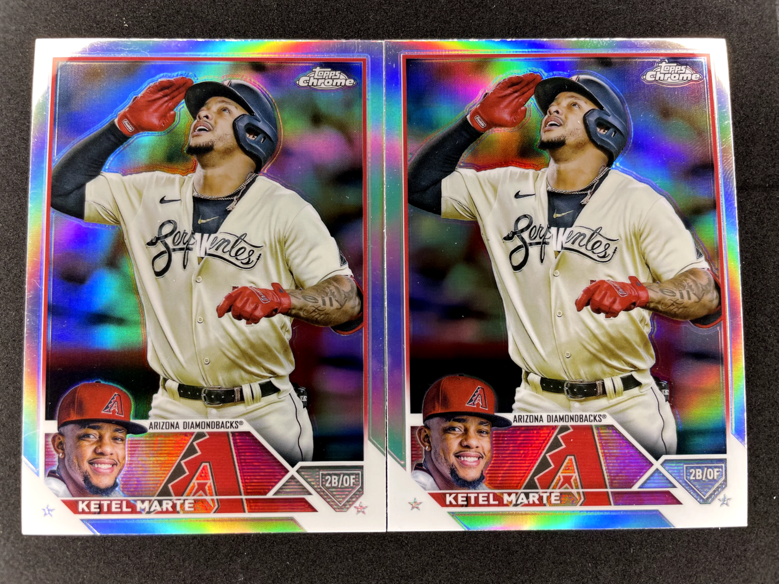 2023-Topps-Chrome-Ketel-Marte-Chrome-Refractor-Lot-of-2-130-Arizona-Diamondback-314974540769