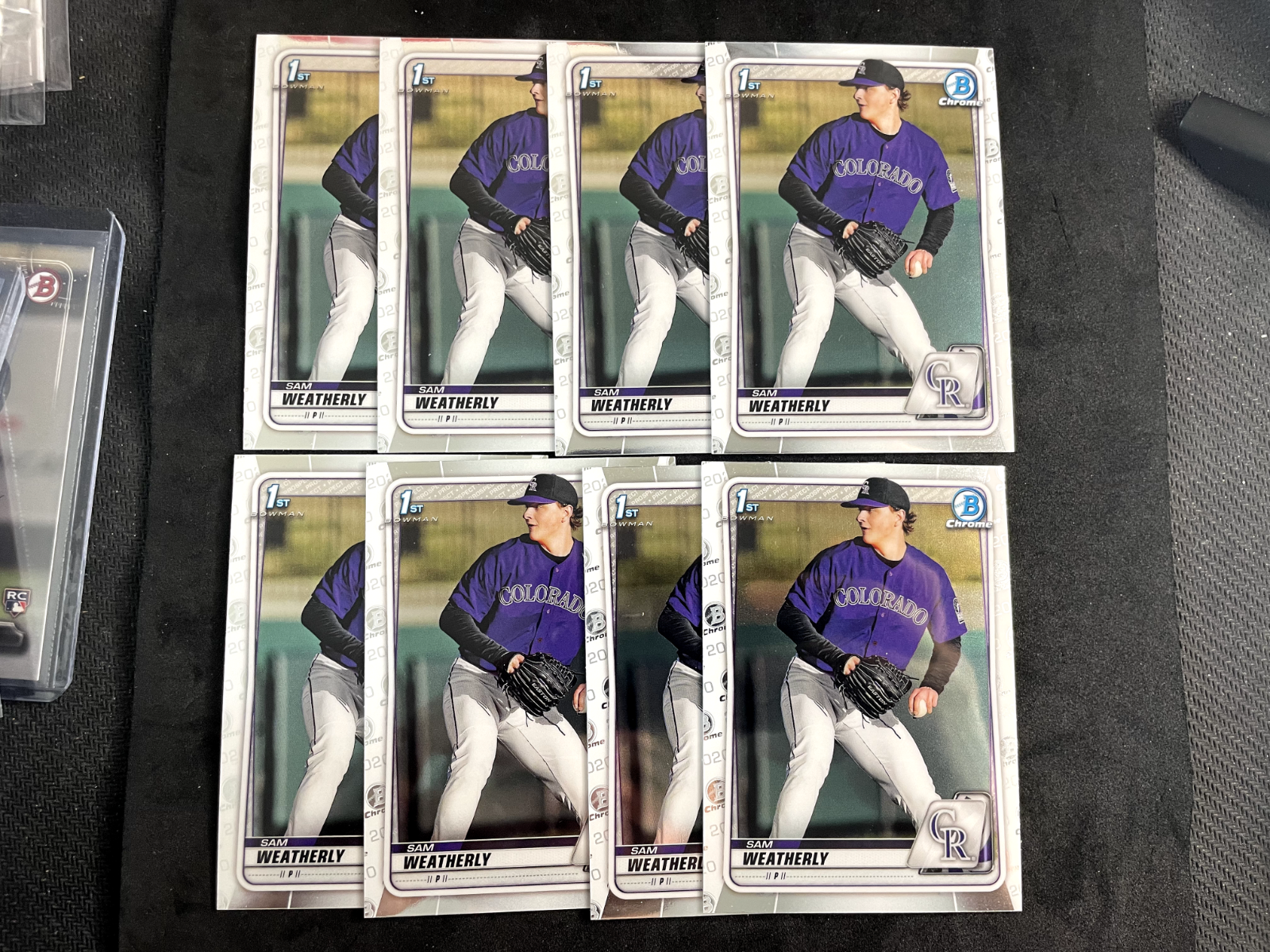 23-Card-Lot-2020-Bowman-Draft-Sam-Weatherly-1st-Bowmans-3-Refractors-Rockies-315361331999-4