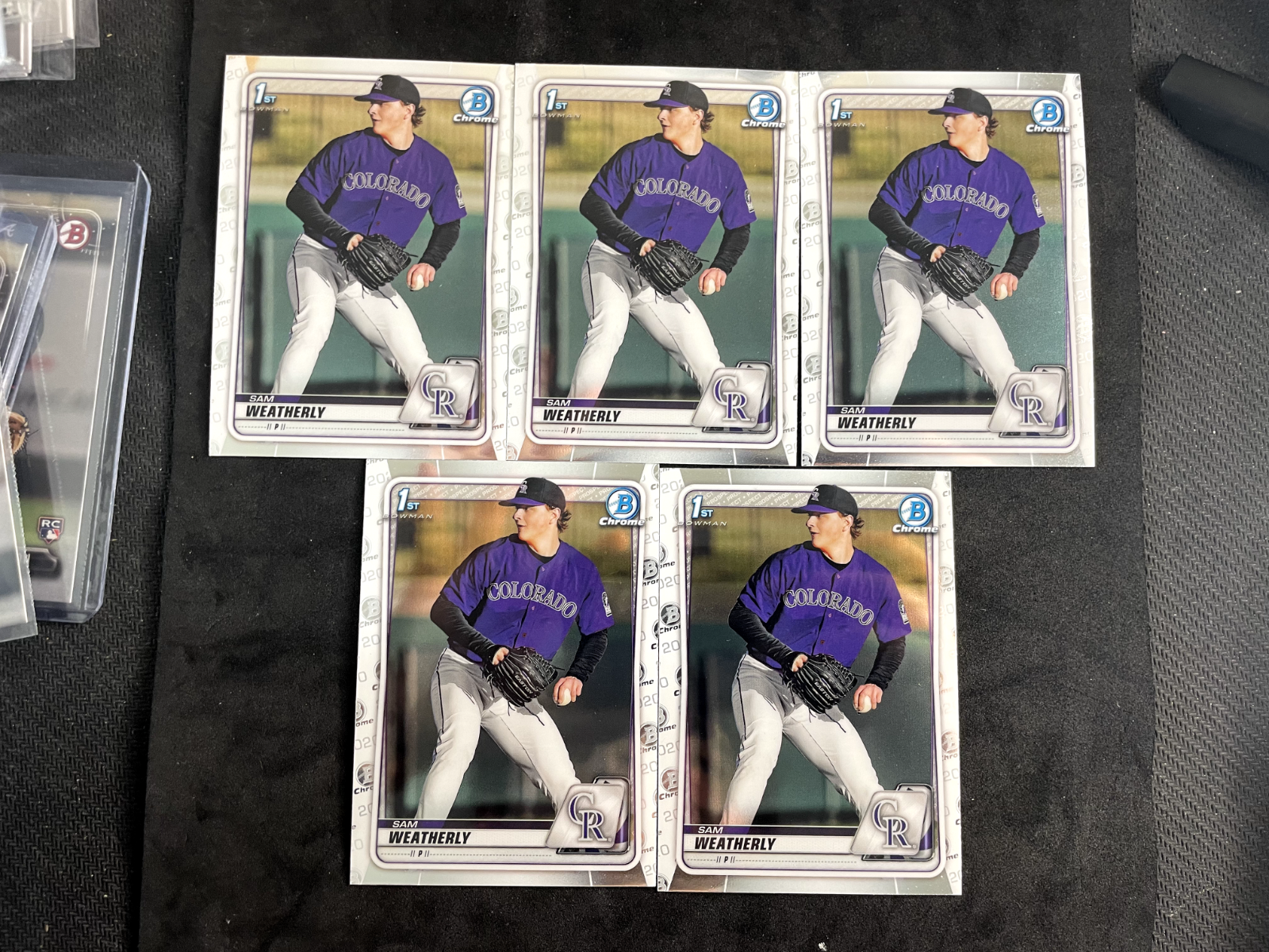 23-Card-Lot-2020-Bowman-Draft-Sam-Weatherly-1st-Bowmans-3-Refractors-Rockies-315361331999-5